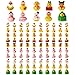 Sinbana 100pcs Mini Resin Christmas Ducks Bulk Assorted Tiny Winter Ducks Figurines Little Small Miniature Duck Figures Decoration for Xmas Holiday Decorations Christmas Stocking Stuffers Party Favors Gifts - Image 2