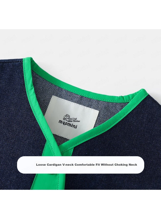 Mqdmini Children's Denim Vest, Spring And Autumn Boys And Girls Waistcoat, Inner Or Outer Wear, Sleeveless Jacket, Three-color Functional Vest - Image 5