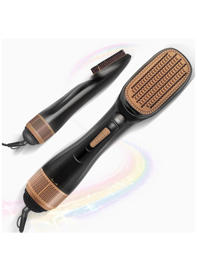 IONIC One Angel Hair Styler One-Step Hot Air Stylers, 2000W Hair Dryer & Volumizer Styler Hot Air Brush (Black)  - Image 1