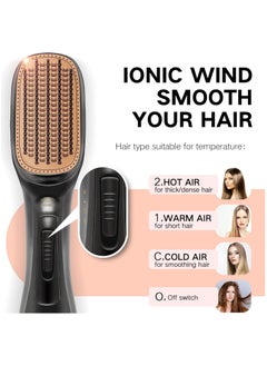 IONIC One Angel Hair Styler One-Step Hot Air Stylers, 2000W Hair Dryer & Volumizer Styler Hot Air Brush (Black)  - Image 2