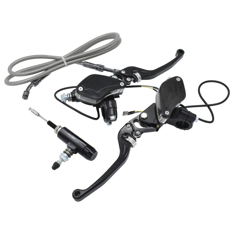 RCRBT 78 22 مم مجموعة خزان سائل الفرامل الهيدروليكية المعدلة للدراجات النارية للدراجات الرياضية السكوتر دراجة البيك ATV عالمية سوداء