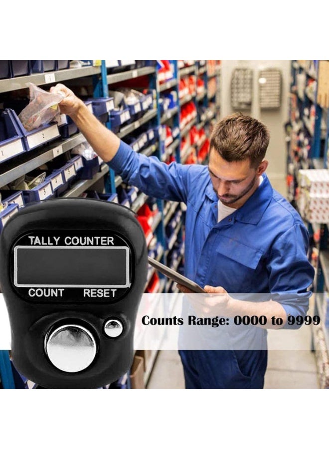 MJZ 4PCS Electronic Ring Finger Counter, Praise Digital Finger Counter Prayer Reminder Ring Resettable 5 Digit LCD Electronic Digital Display Finger Hand Tally Counter Counting for Golf, Goods Counting, Lap & Knitting - Image 5