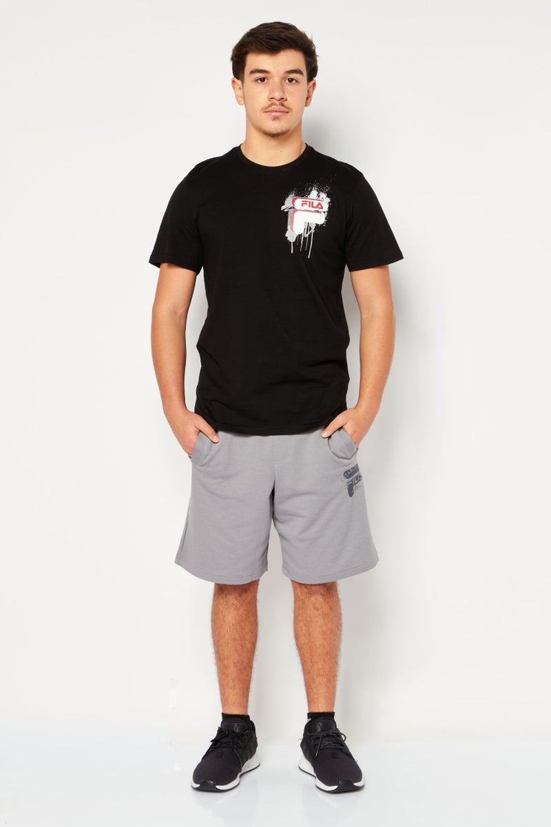 FILA Men Oversized Fit Drawstring Outdoor Shorts, Grey - Image 2