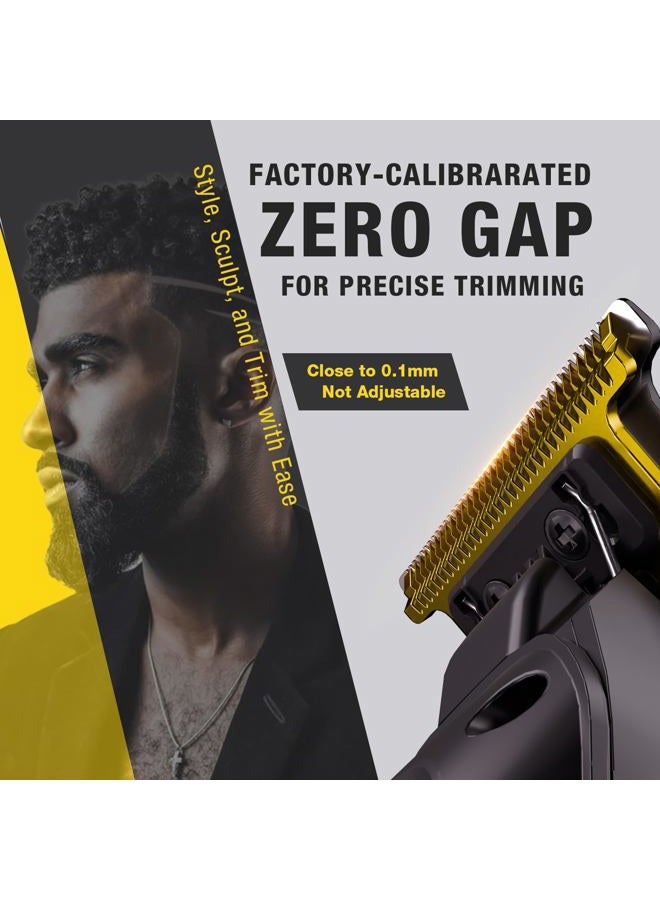 SUPRENT Hair Trimmers for Men - Cordless Zero-gapped Beard Hair trimmer with LED Display, High-performance Rechargeable Trimmer for Home Use With Titanium Blades (Black) - Image 3