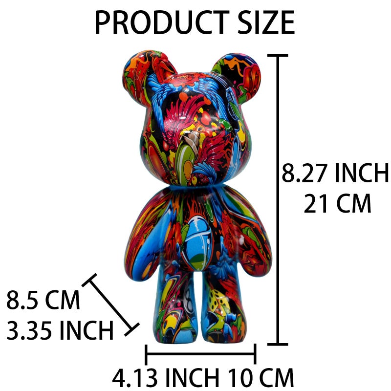 Coniuty Resin Bear Statue Decor for Home, Animal Sculpture Ornament for Indoor Room (Type D) - Image 2
