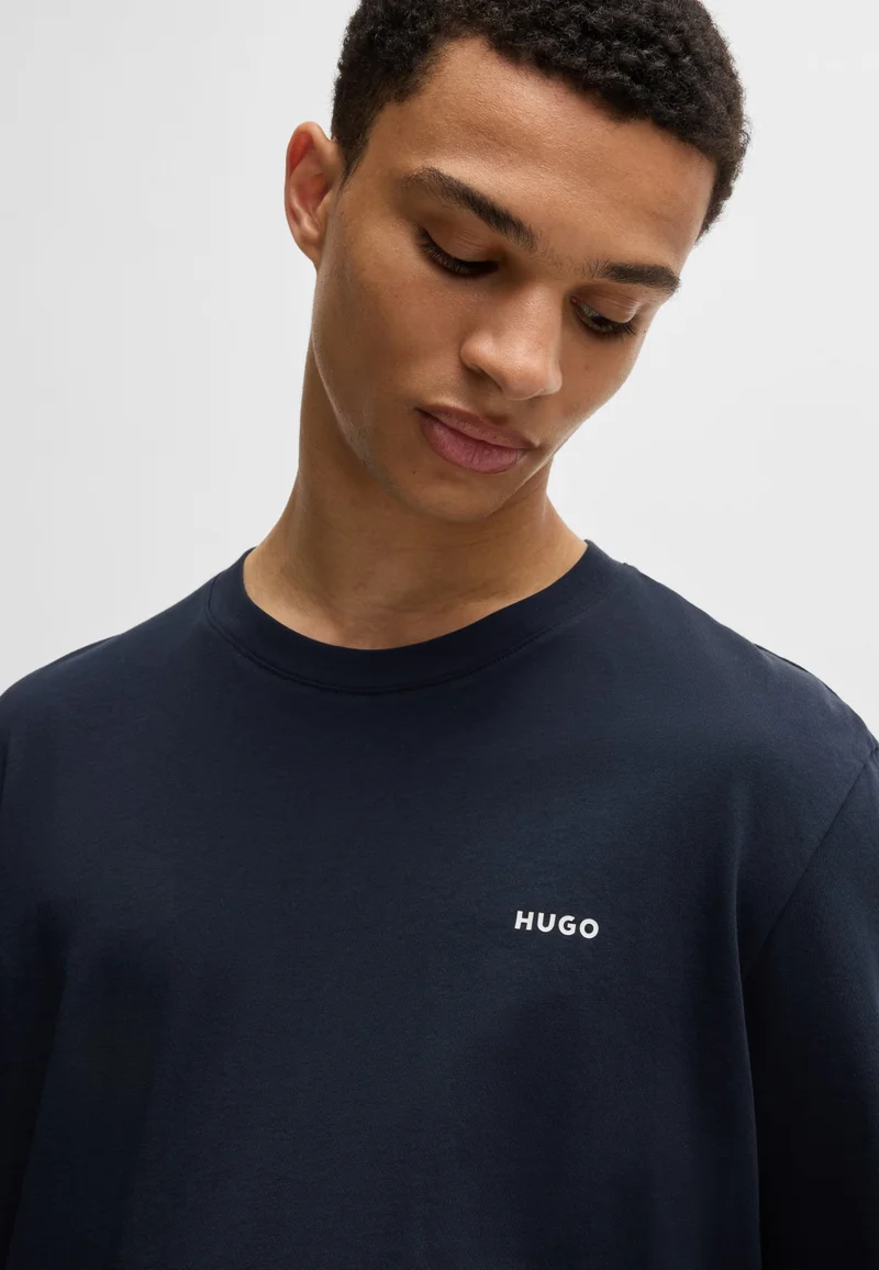 HUGO Cotton-jersey T-shirt with logo print