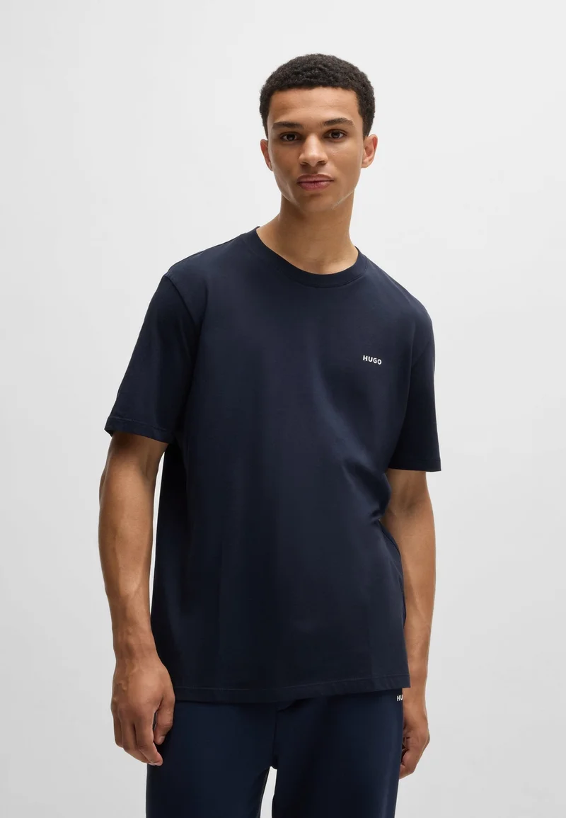 HUGO Cotton-jersey T-shirt with logo print