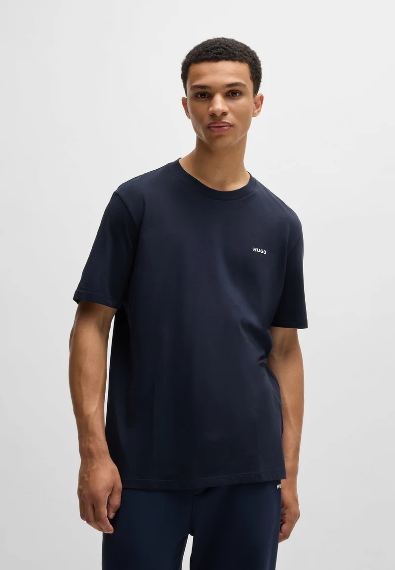 HUGO Cotton-jersey T-shirt with logo print