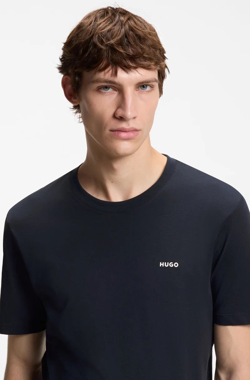 HUGO Cotton-jersey T-shirt with logo print