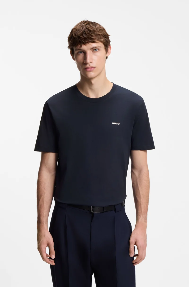 HUGO Cotton-jersey T-shirt with logo print