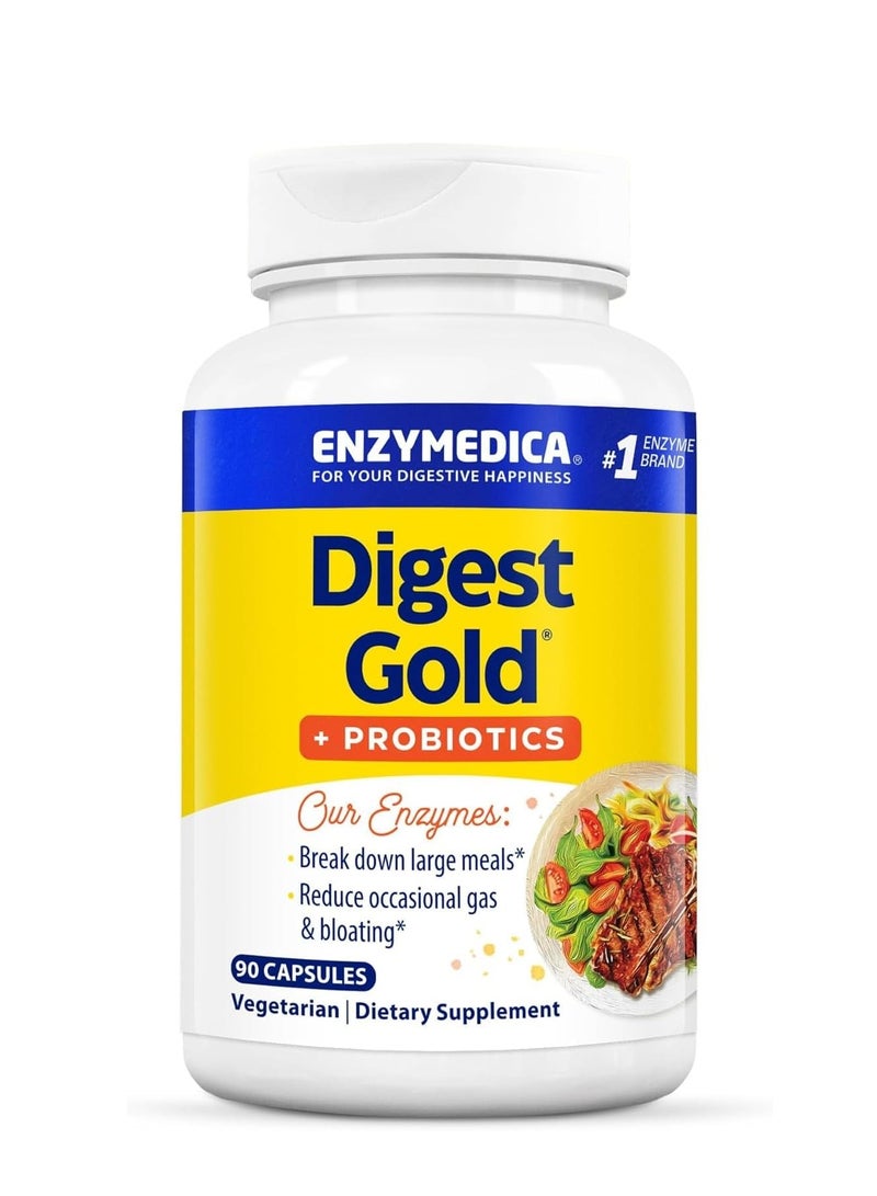 إنزيميديكا دايجست جولد + بروبيوتيك، 90 كبسولة