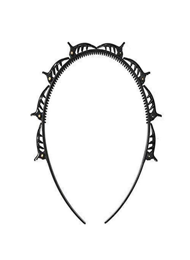 MIRARIYA Double Layer Twist Plait Headband Hairpin Double Bangs Hairstyle Hair Tools for Women Girls.(Multicolour) (pack of 1) - Image 2