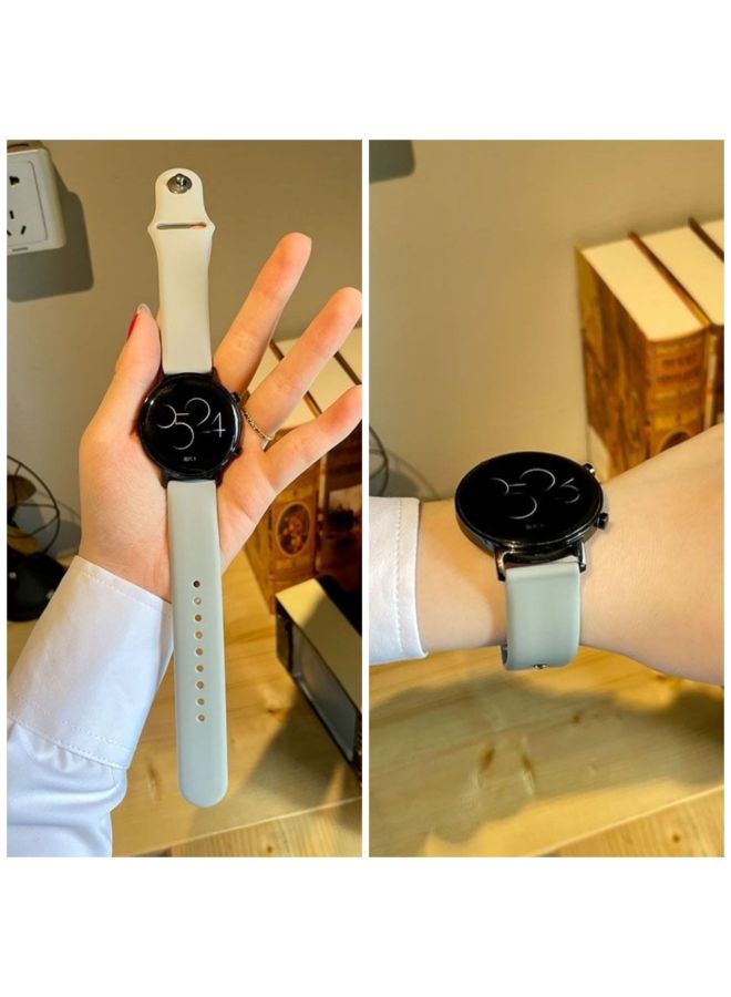 For Huawei Gt4 Strap Gt3 Sports Gt2 Silicone Gt For Huawei Watch3pro Wristband Anti-buckle Glory Gs-Color:Strap With Raw Earrings 【cloud Gray】 Without Watch - For Huawei Gt Pro Women's Model - Strap  - Image 1