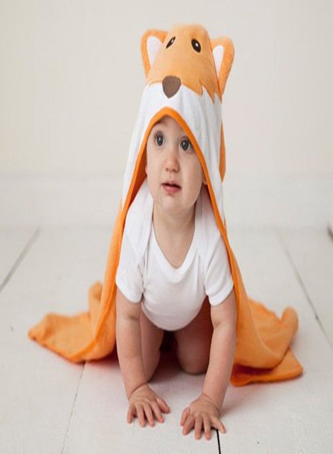Luvable Friends Unisex Baby Cotton Animal Face Hooded Towel, Duck, One Size - Image 2