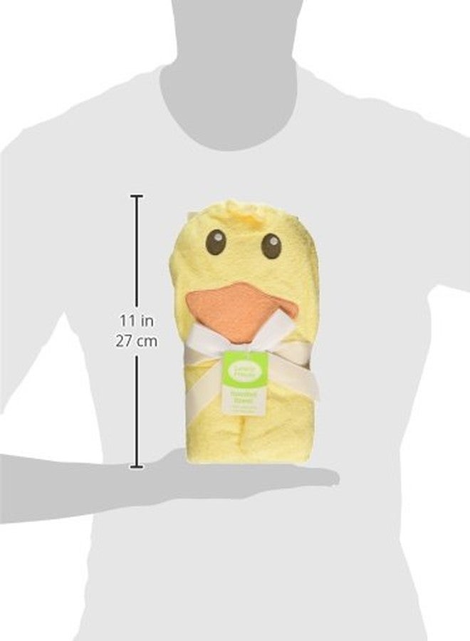 Luvable Friends Unisex Baby Cotton Animal Face Hooded Towel, Duck, One Size - Image 3