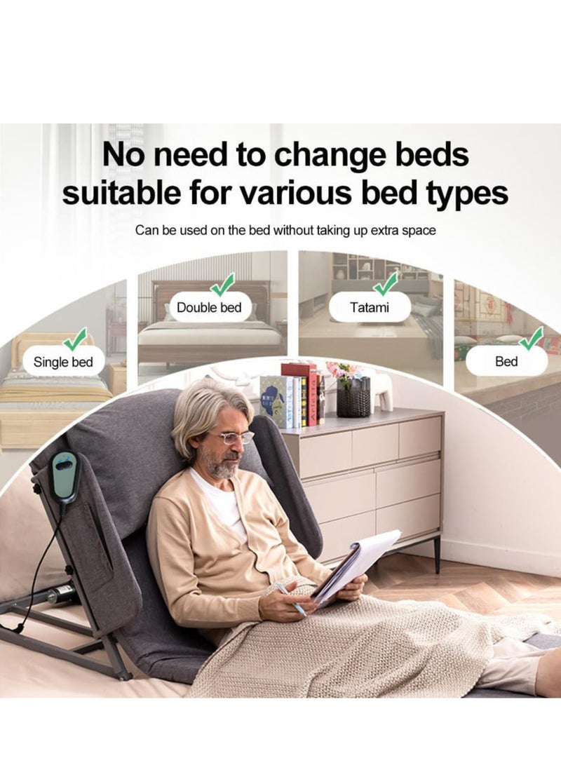 JOUDIYA Electric Sit Up Bed Backrest with Remote and Armrests, Adjustable Getting Up Assist Device for Elderly, Patient, Home Care, Lumbar and Neck Support, Reclining 5–65° - Image 2