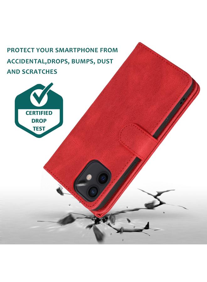 Zaboon Case For iPhone 12 / 12 Pro Skin-feel Crazy Horse Texture Zipper Wallet Bag Horizontal Flip Leather Case with Holder & Card Slots & Wallet & Lanyard - Image 3