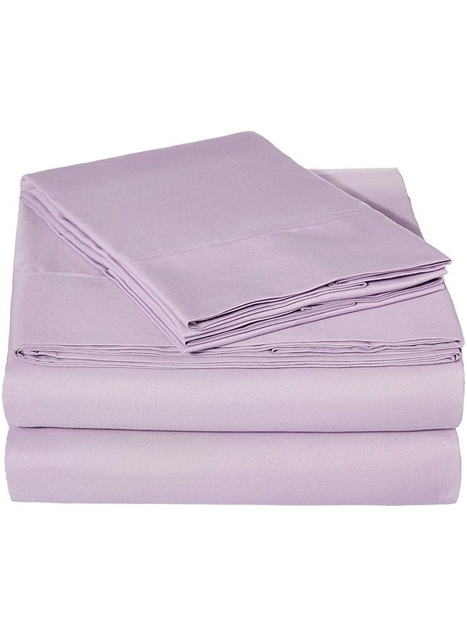 سنوز طقم ملاية عاديه قطععتين، ملاية 180*235 سم+ 1كيس وساده أضافي، لافندر - Image 2