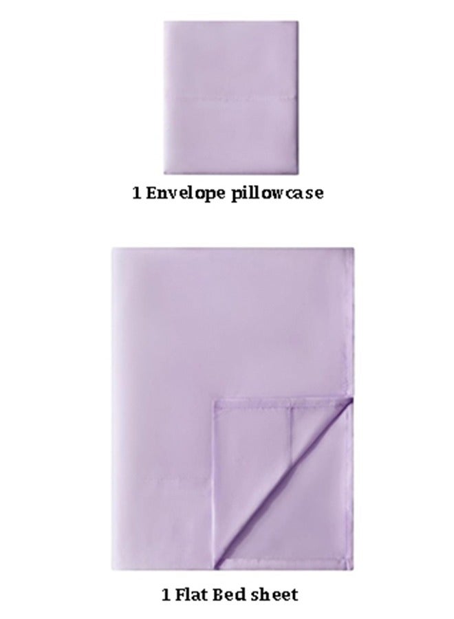 سنوز طقم ملاية عاديه قطععتين، ملاية 180*235 سم+ 1كيس وساده أضافي، لافندر - Image 3