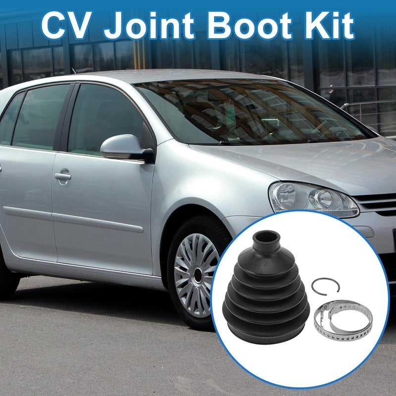 A ABSOPRO CV Joint Boot Kit No.1K0498203 with Clamps for Volkswagen Beetle and Jetta - Image 2