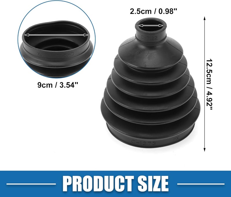 A ABSOPRO CV Joint Boot Kit No.1K0498203 with Clamps for Volkswagen Beetle and Jetta - Image 4