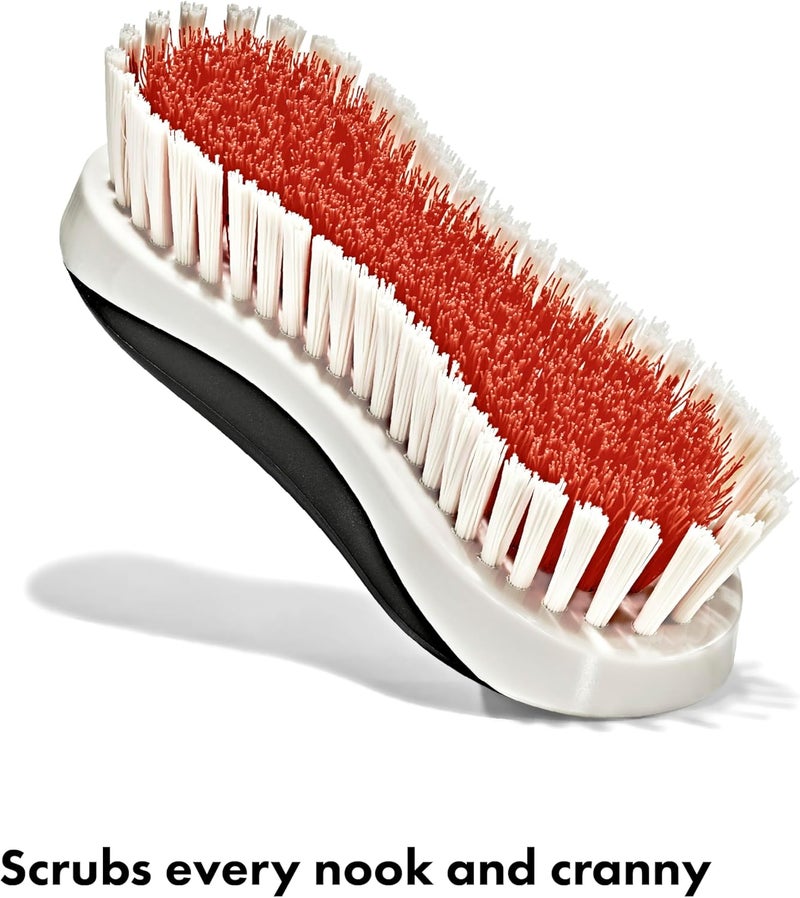 OXO Good Grips Grout Brush & Heavy Duty Scrub Brush Combo Set; Tough, Durable bristles Cut Through Grime and soap scum; Ideal for tubs, Tile Walls, countertops and Floors Anti slip - Image 5