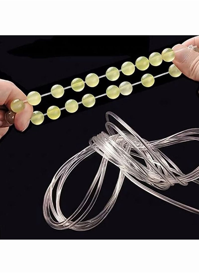 Crystal Tec - 5 Rolls Elastic String Stretchy Bracelet String Crystal String Cord Bead Fibre Crafting for Bracelet, Beading and Jewelry Making (0.5mm) - Image 1