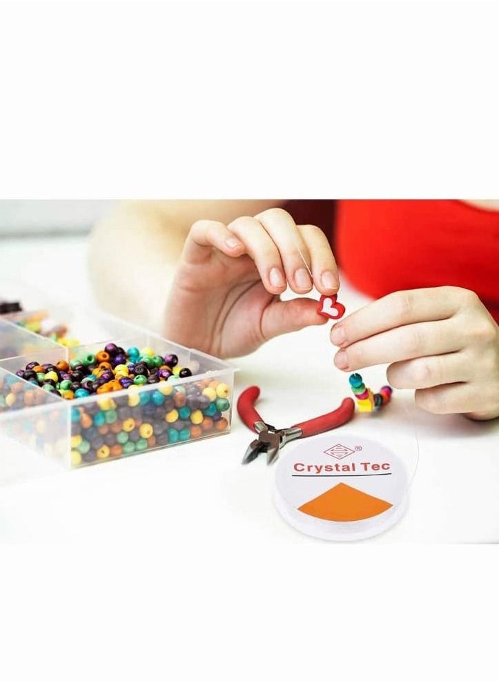 Crystal Tec - 5 Rolls Elastic String Stretchy Bracelet String Crystal String Cord Bead Fibre Crafting for Bracelet, Beading and Jewelry Making (0.5mm) - Image 1