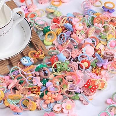 NEOBABY Hair Bands with Cartoon Characters Stickers Elastic Rubber Bands Hair Accessories |Fancy Design Toddler | Multicolor for Baby Girls and Kids (Assorted, 6 Pairs) - Image 5