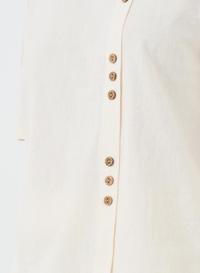 تايك تو طقم بلوزة وبنطلون مزين بزرين - Image 3