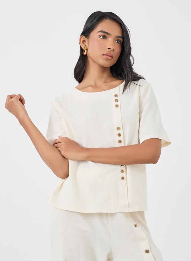 تايك تو طقم بلوزة وبنطلون مزين بزرين - Image 2