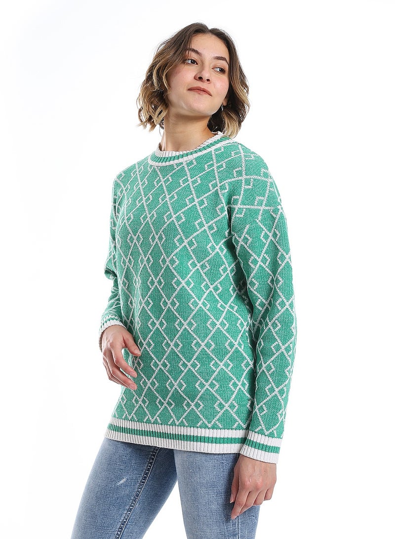 Caesar Women Wool Pullover With Round Neck - Image 4
