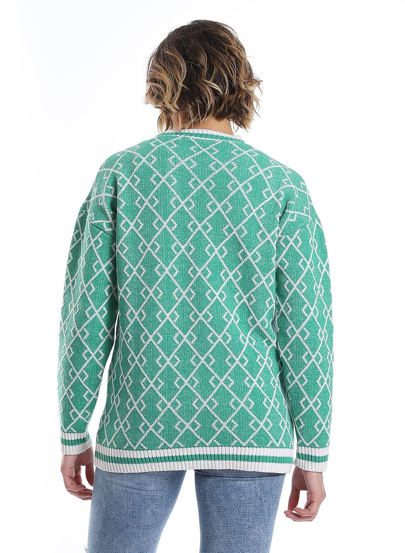 Caesar Women Wool Pullover With Round Neck - Image 2