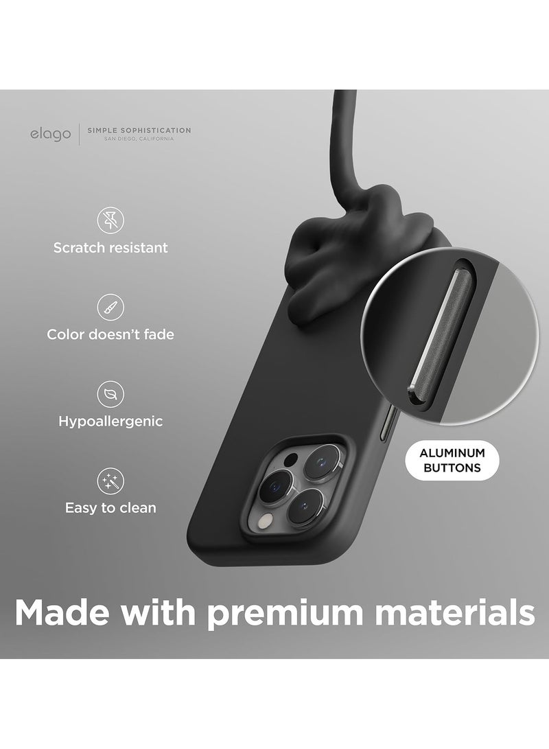 Elago Magnetic Liquid Silicone for iPhone 15 Pro MAX Case Cover with MagSafe Shockproof - Black - Image 3