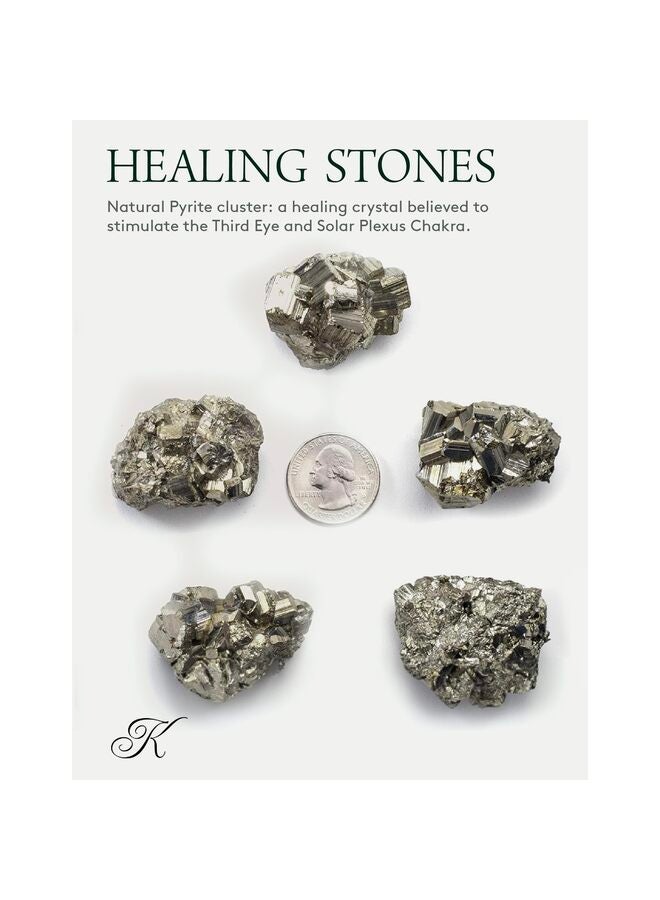 مجموعة البيريت الطبيعية ذات الخصائص العلاجية، بلورة ريكي فولز جولد روك المستخدمة لزيادة قوة الإرادة والتجلي - Image 2