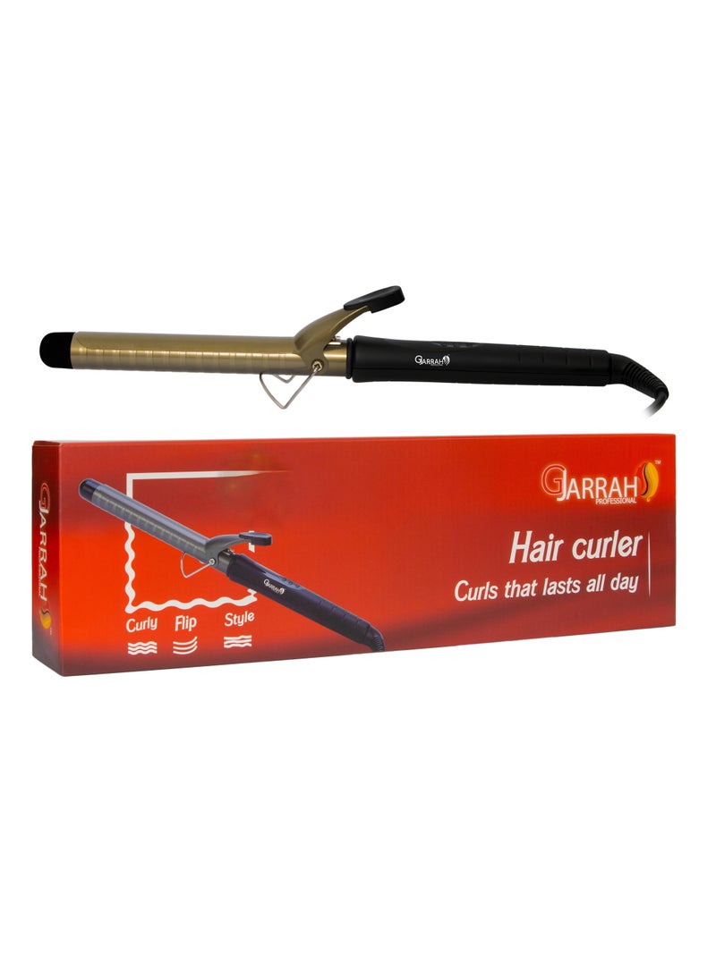 Gjarrah Professional Hair Curler 19mm Gold/Black  - Image 1
