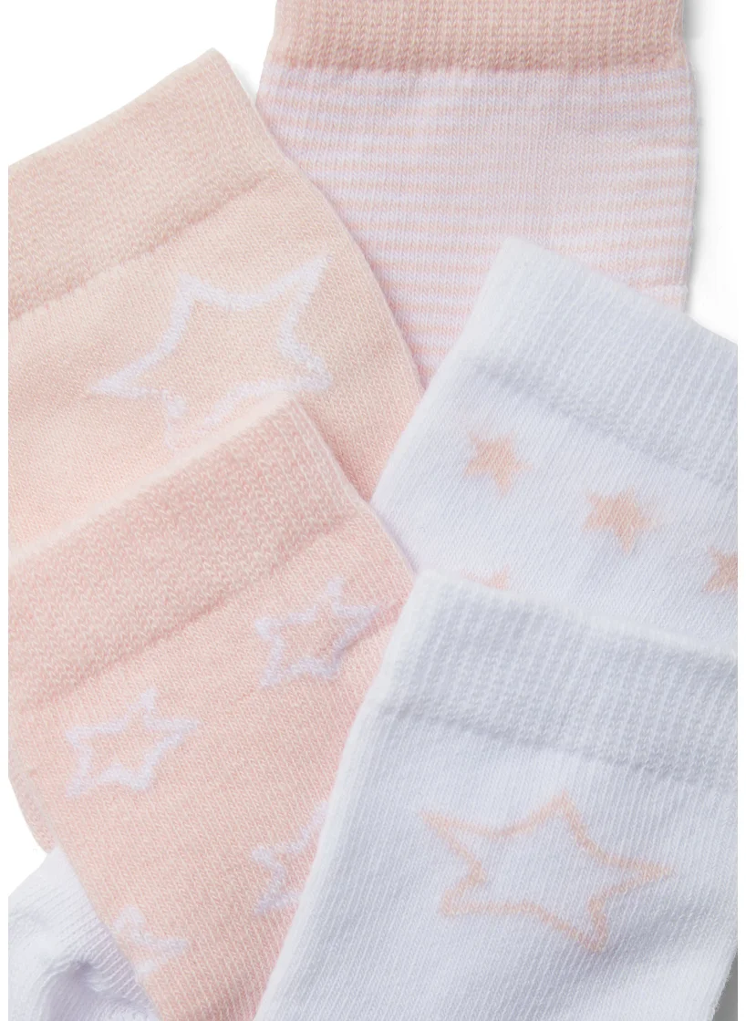Matalan Baby 5 Pack Pink Socks
