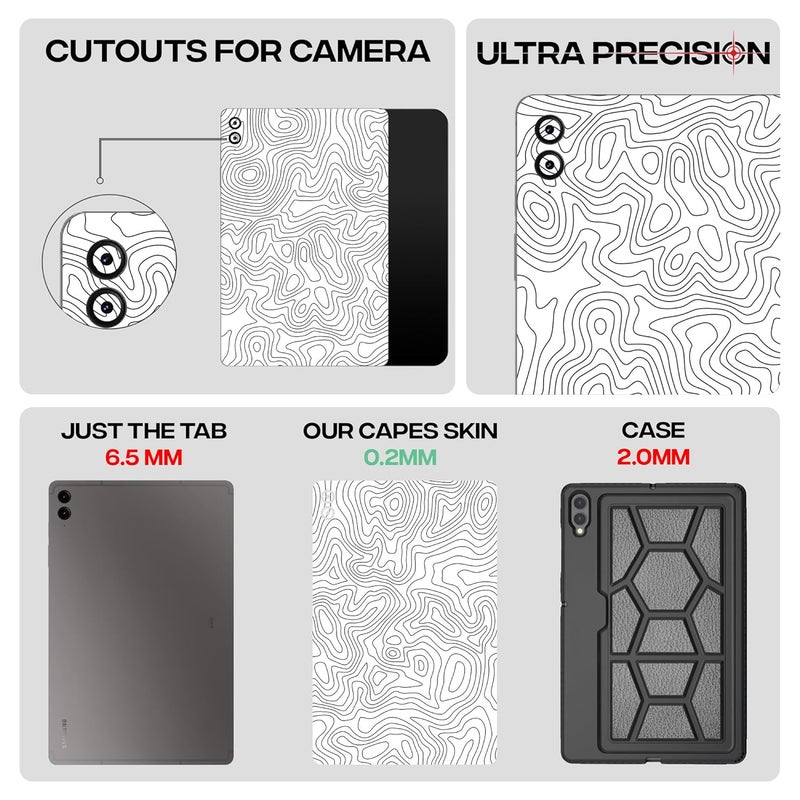 Capes Tablet Skins Compatible with Samsung Galaxy Tab S9 FE Plus | Ultra-Thin Protective Film | Anti-Scratch Vinyl Decal Skin | Not Case/Cover (Tornado, Back Skin) - Image 4