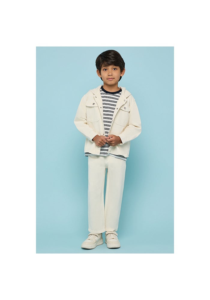 R&B Solid Hooded Shirt with Long Sleeves - Image 2