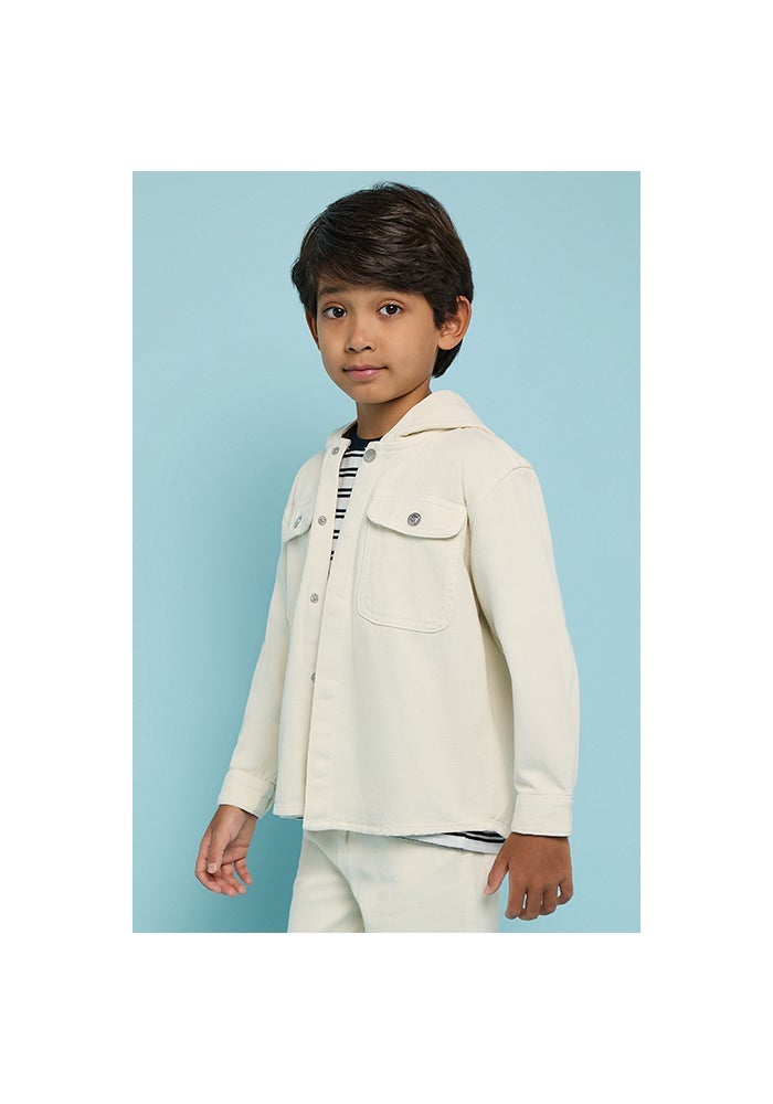 R&B Solid Hooded Shirt with Long Sleeves - Image 4