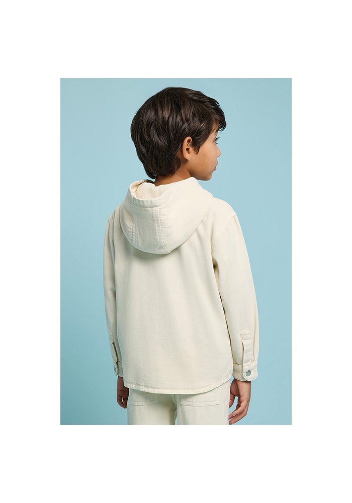 R&B Solid Hooded Shirt with Long Sleeves - Image 5