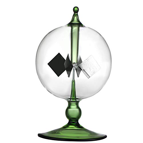 DORAMI Green Solar Power Radiometer Crookes Solar Energy Spinning Vanes Glass Windmill Gift Home Desk Decoration - Image 1