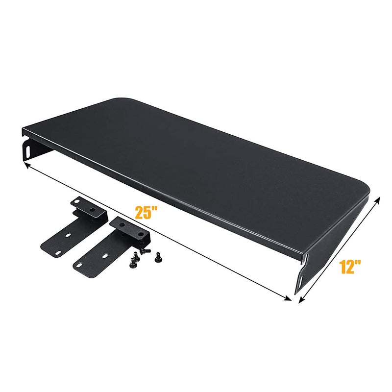 Utheer Folding Front Shelf for Traeger Pro 22, Pro 575, Ironwood 650 Pellet Grills, BAC362 Grill Accessory 25" x 12", Heavy-Duty Steel Table Supports 60 LBS, Foldable Prep & Storage Station - Image 2
