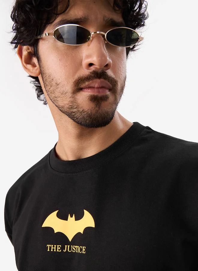 The Souled Store Men Batman Justice Tarot Graphic Oversized Long Sleeve T-Shirt