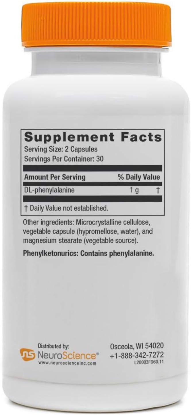 NeuroScience Focus DL Brain Supplements for Memory and Focus Support  Targeted Brain Health Supplements with 500mg of Amino Acid DLphenylalanine  Support Attention  Productivity 60 Capsules - Image 2