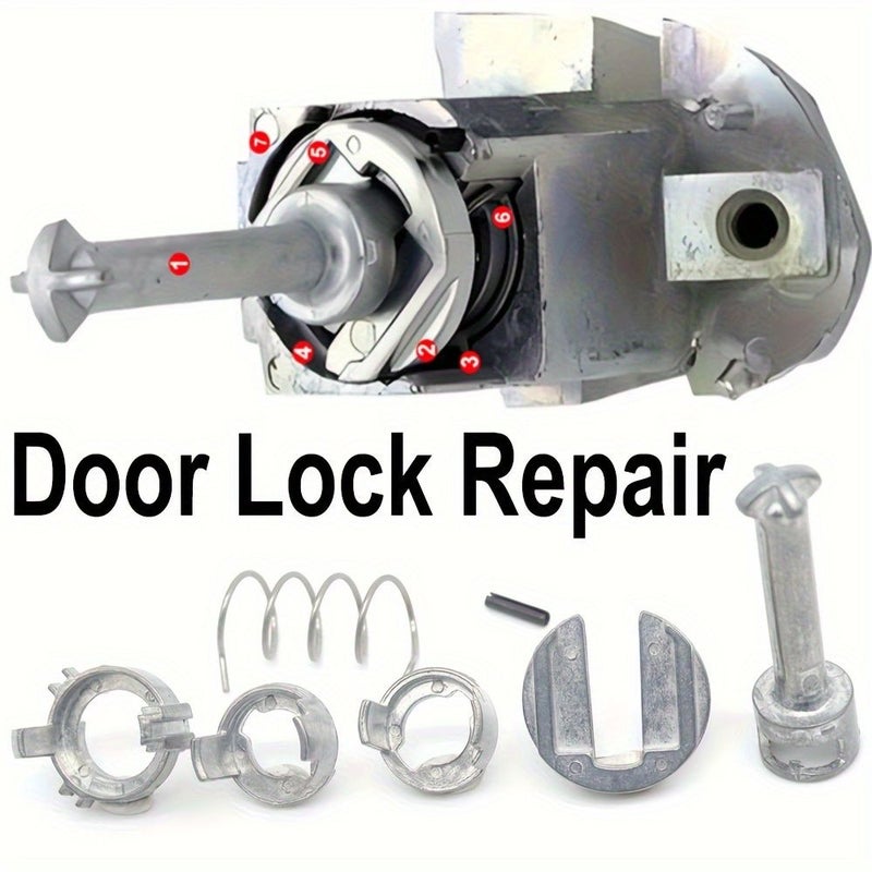1 Set Replacement Repair Tool Kit for BMW 3 Series E46 1998 2006 Door Handle Lock Cylinder Left Right Front 51218244050 51218244049 51217019973 Without Battery - Image 3