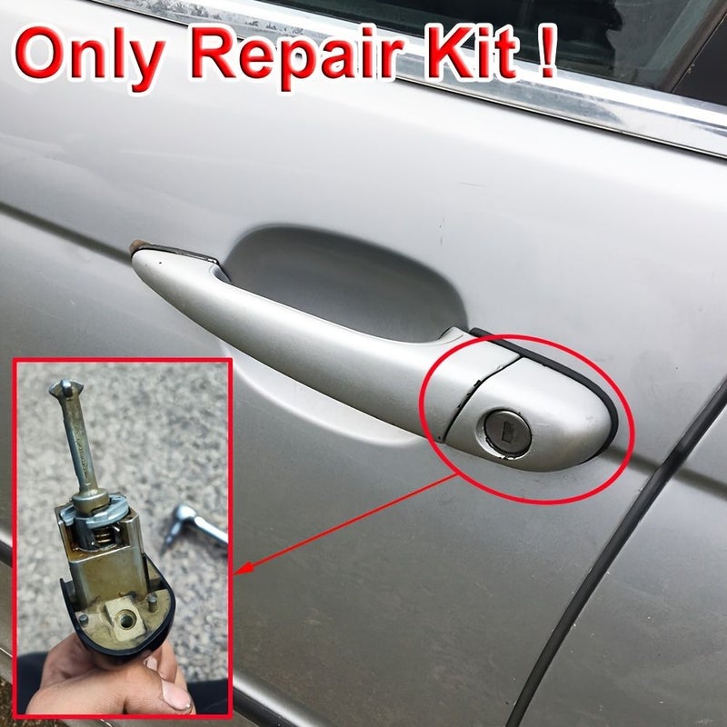 1 Set Replacement Repair Tool Kit for BMW 3 Series E46 1998 2006 Door Handle Lock Cylinder Left Right Front 51218244050 51218244049 51217019973 Without Battery - Image 2