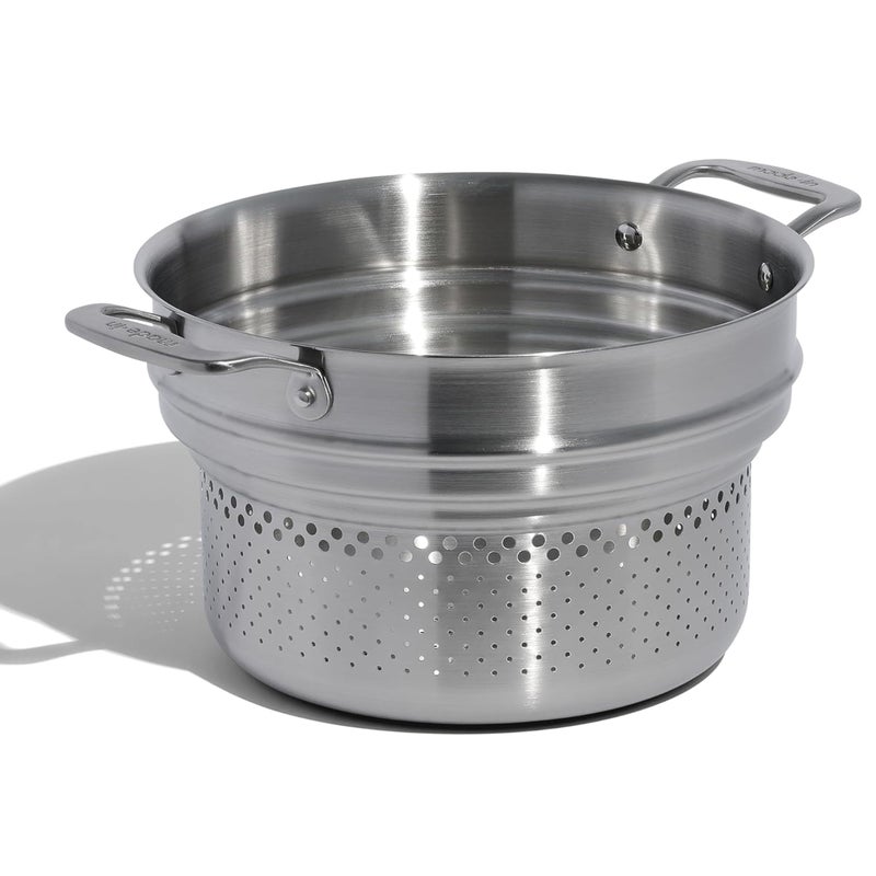 Made In Cookware Stainless Steel Pasta Insert Premium Stainless Steel Professional Cookware Crafted in Thailand Fits 6 and 8 QT Stock Pots