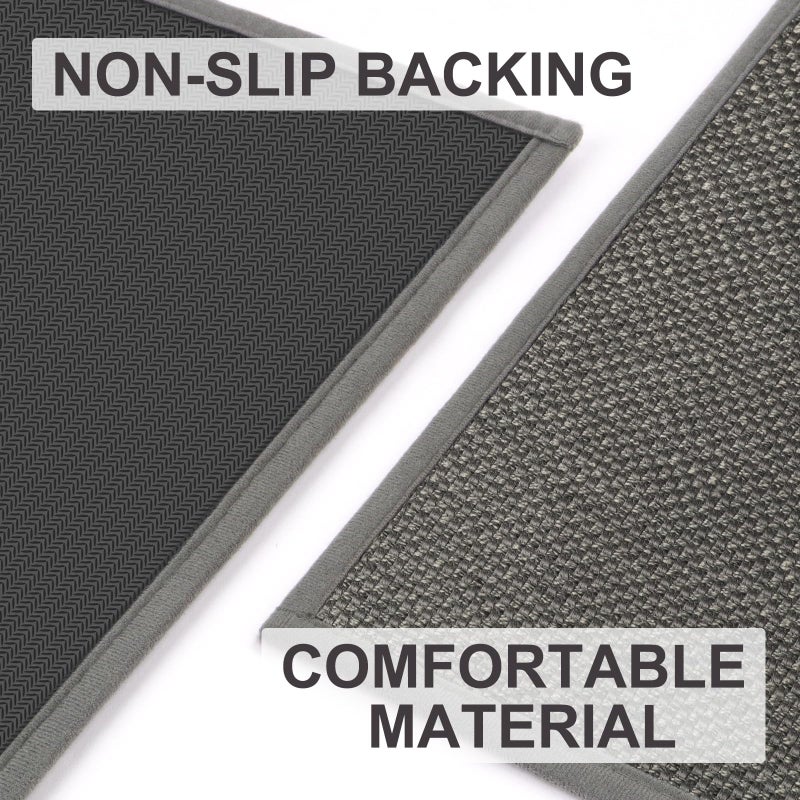LEKEEPGO Door Mat 24"x47", Non Slip Door Mat Indoor Entrance, Rubber Backing Indoor Door mats Washable Absorbent Low-Profile Doormat Front Entryway Entry Resist Dirt Inside Door Mats, Grey - Image 3