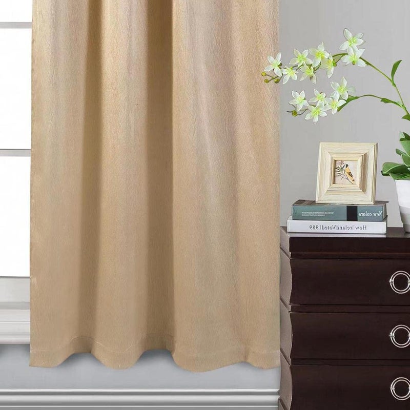 GLORY RUGS Window Panel with Attached Valance Curtain Bedroom Living Room Dining 42"X84" Cream - Image 4